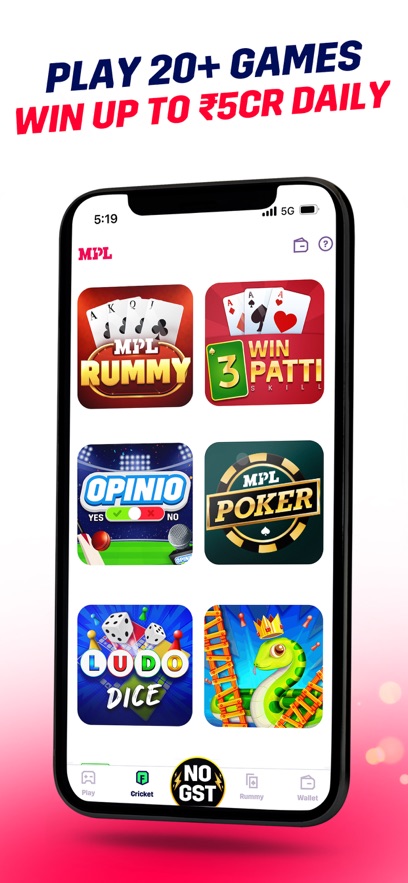 Rummy, Poker, Ludo Games: MPL