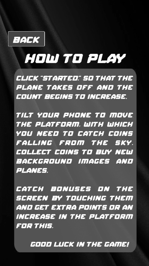 Plane crash game